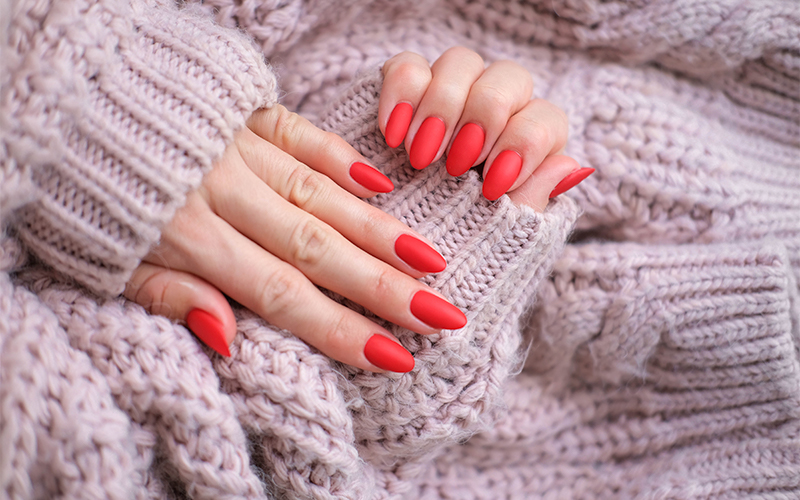 Matte Oval Manicure